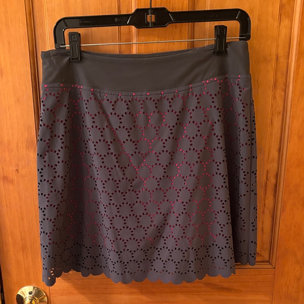 Title Nine Gray and Red A-Line Skirt